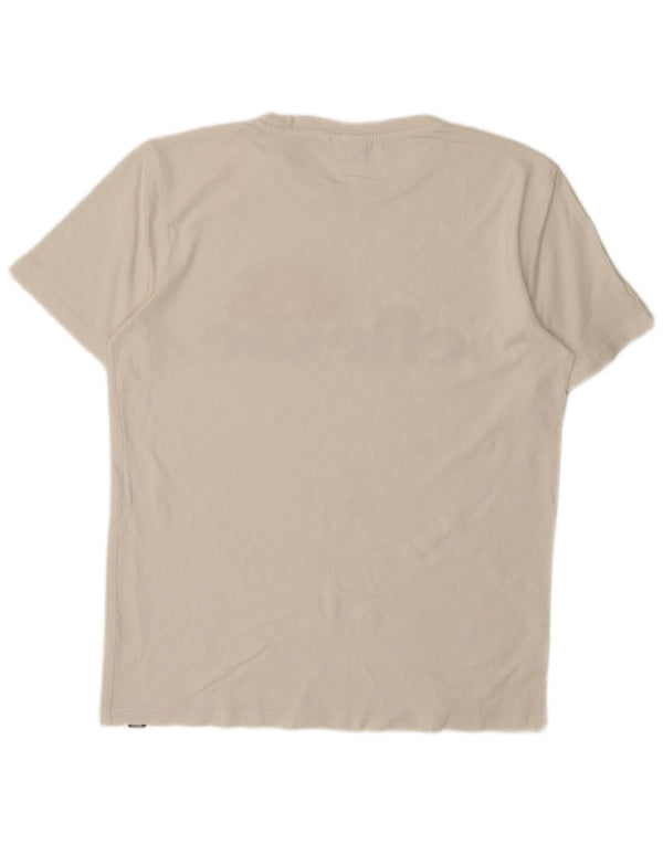 Camiseta masculina Ellesse com estampa gráfica grande de algodão off white