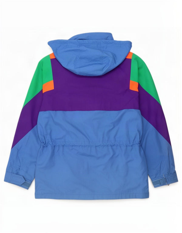Jaqueta de chuva masculina Sergio Tacchini UK 40 grande bloco colorido multicolorido