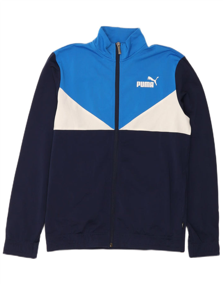 Jaqueta PUMA Meninos Treino Top 15-16 Anos Azul Marinho Colourblock Poliéster