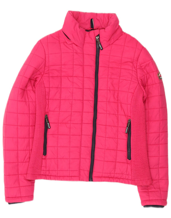 Jaqueta acolchoada feminina SUPERDRY UK 18 XL rosa nylon