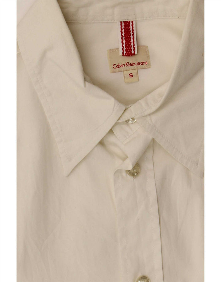 Camisa masculina Calvin Klein Jeans pequena branca