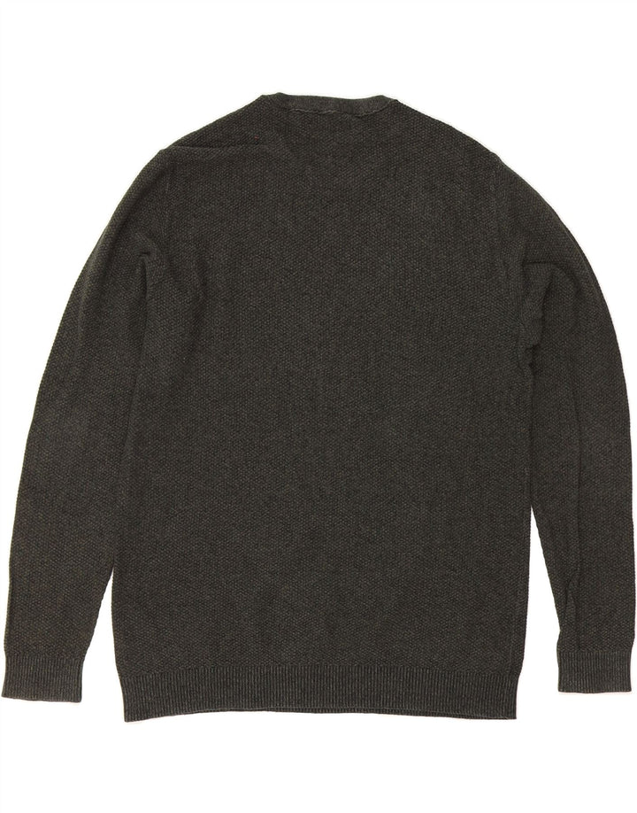 JACK & JONES Mens Crew Neck Jumper Sweater XL Khaki Cotton Vintage Jack & Jones and Second-Hand Jack & Jones from Messina Hembry 