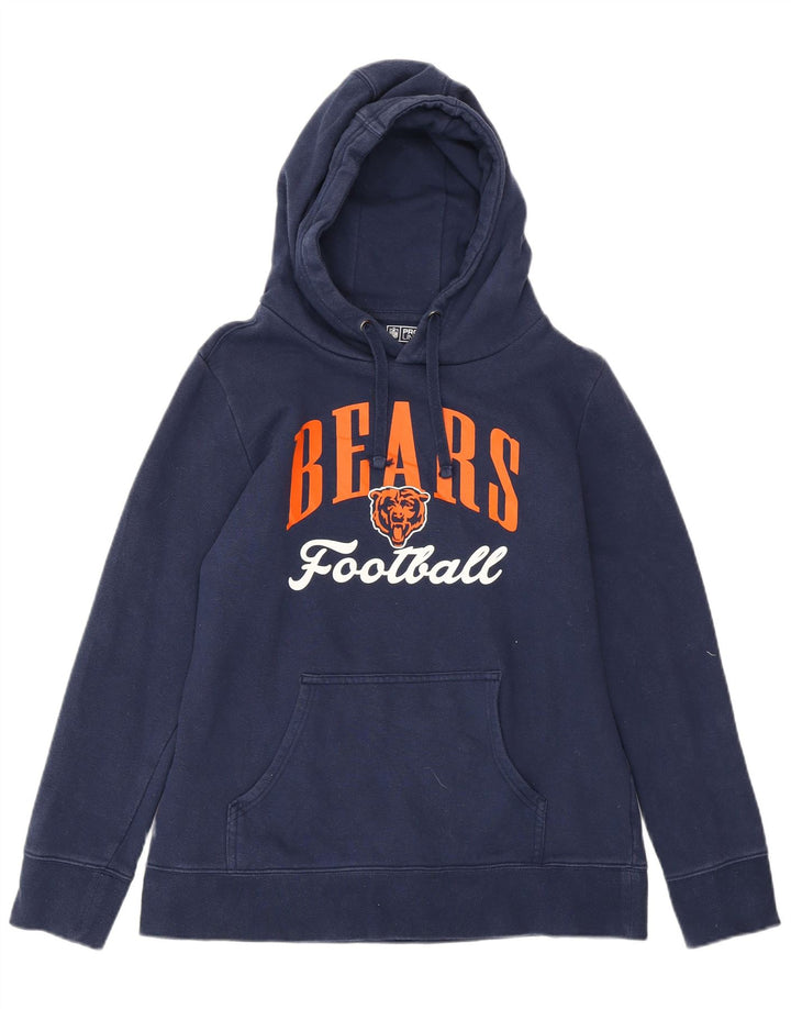Jumper com capuz gráfico feminino Chicago Bears da NFL Reino Unido 14 médio azul marinho