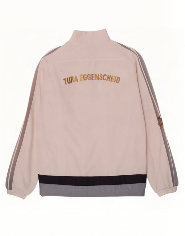 Adidas Mens Graphic Tracksuit Top Jacket Grande Branco Colorblock Poliéster