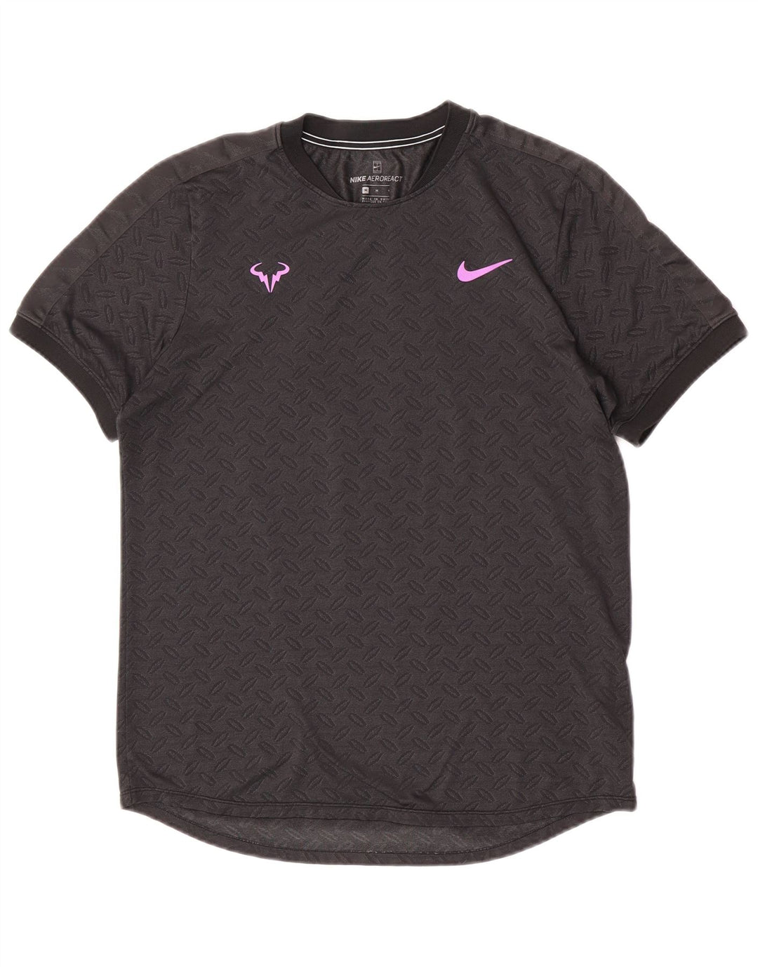 Camiseta masculina Nike Top cinza médio geométrico