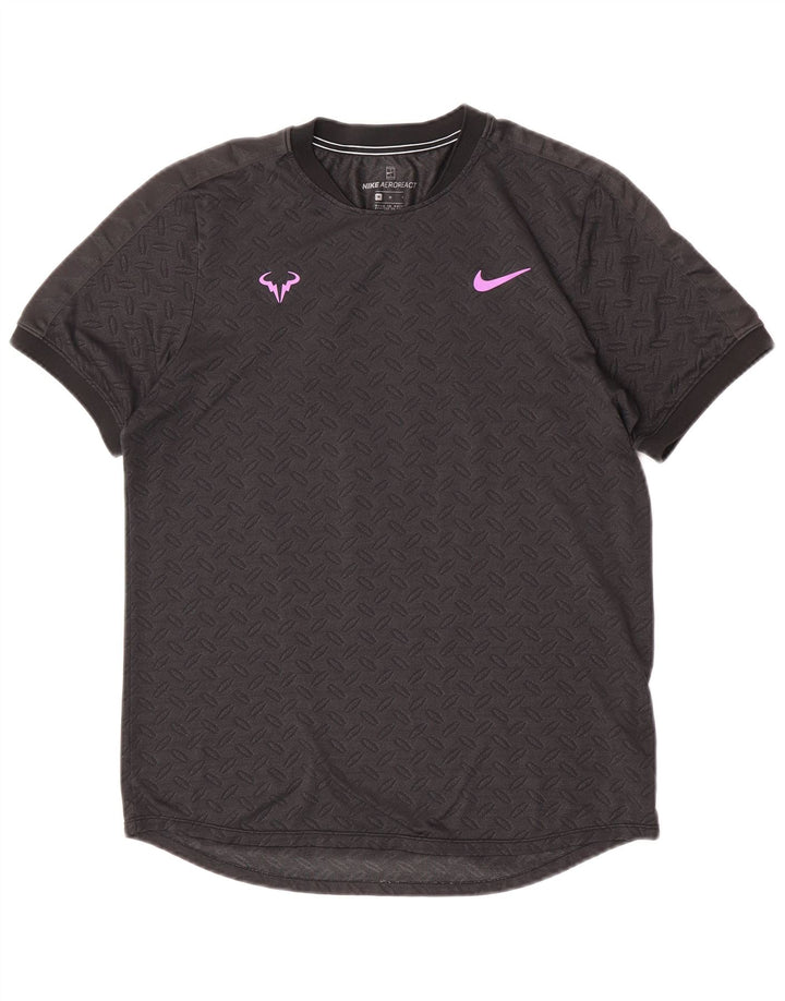 Camiseta masculina Nike Top cinza médio geométrico