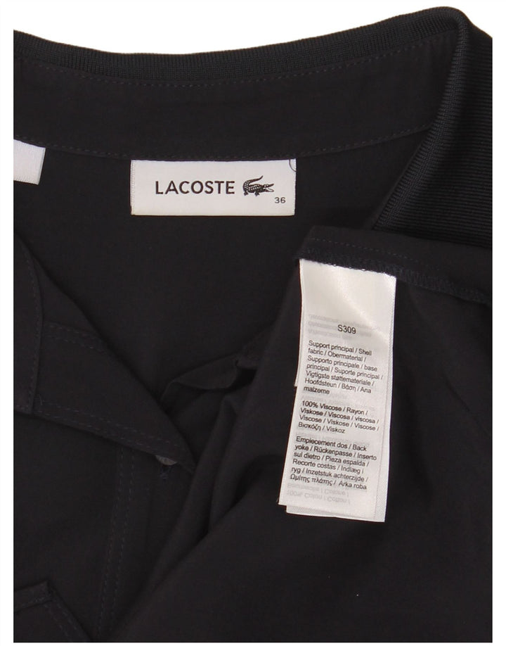 Camisa feminina Lacoste tamanho 36 pequena viscose preta
