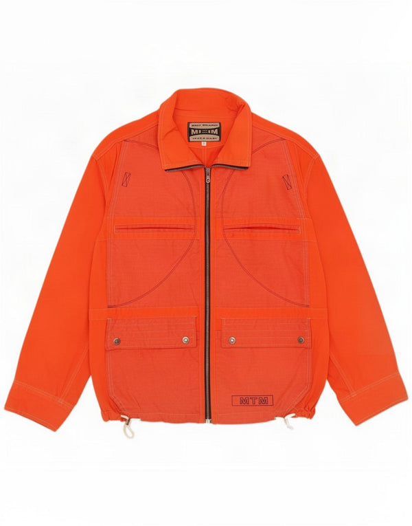 Vintage Mens Utility Jacket UK 40 Large Orange Cotton