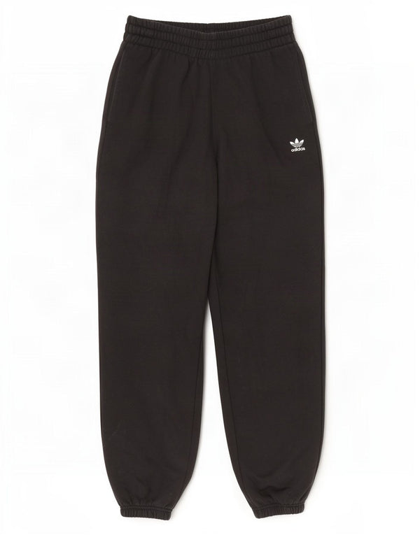 Adidas Womens Tracksuit Calças Joggers UK 12/14 Médio Algodão Preto
