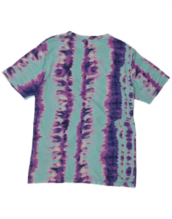 Camiseta masculina VOLCOM pequena de algodão tie-dye multicolorido