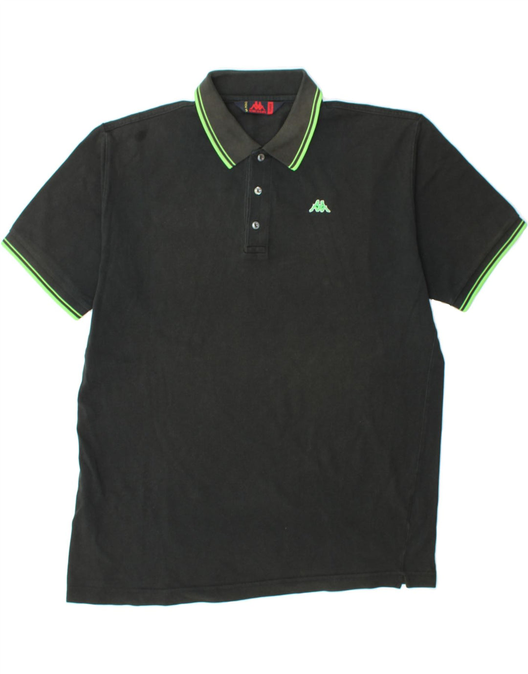KAPPA Mens Polo Shirt XL Green Cotton Vintage Kappa and Second-Hand Kappa from Messina Hembry 