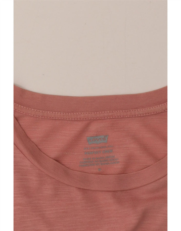 Camiseta feminina Levi's UK 14 médio rosa manchado