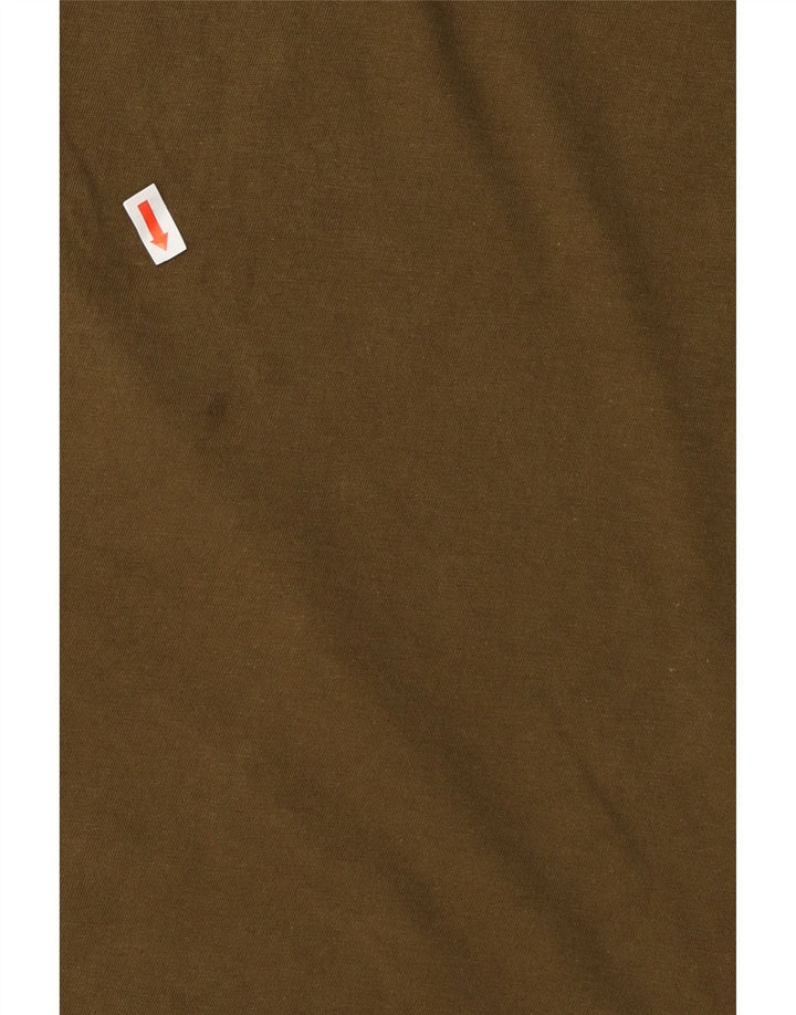 Camiseta masculina DKNY Top médio de algodão cáqui