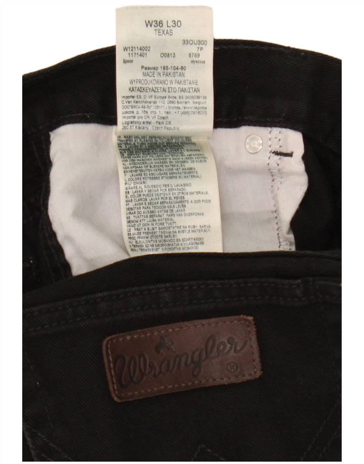 Wrangler feminino Texas Straight Jeans W36 L30 algodão preto