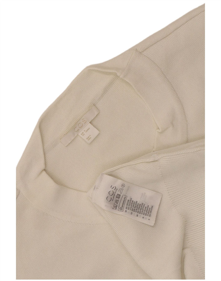 Suéter feminino Cos com gola redonda UK 14 viscose branca média