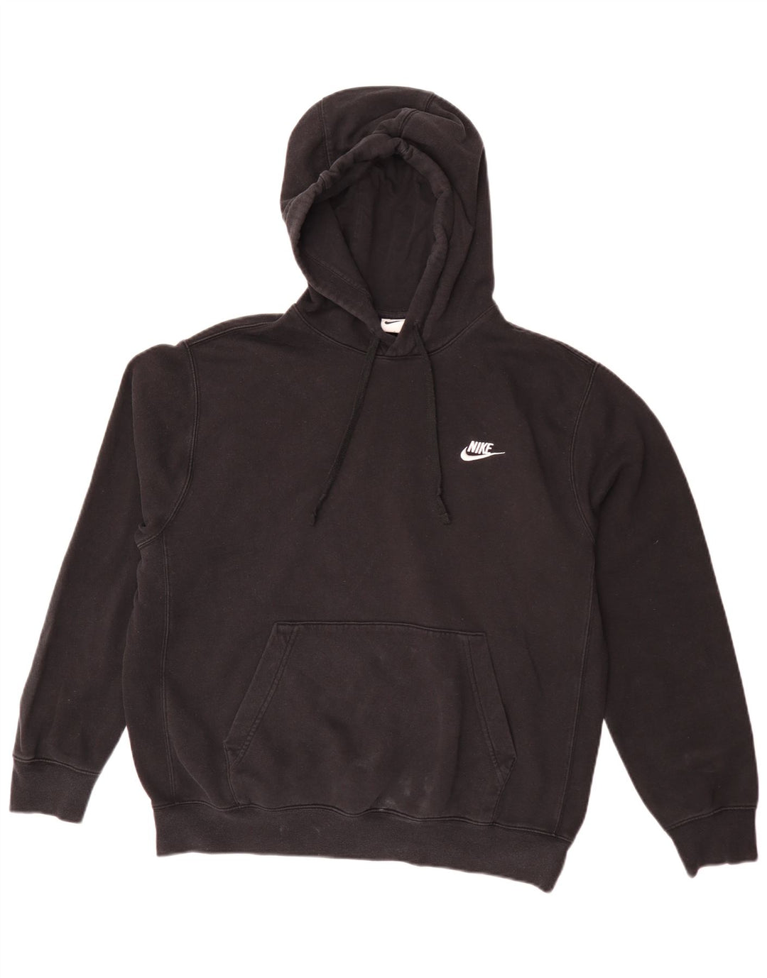 Nike Mens Loose Fit Hoodie Jumper Médio Algodão Preto