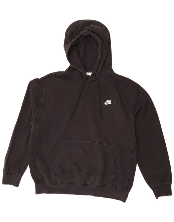 Nike Mens Loose Fit Hoodie Jumper Médio Algodão Preto