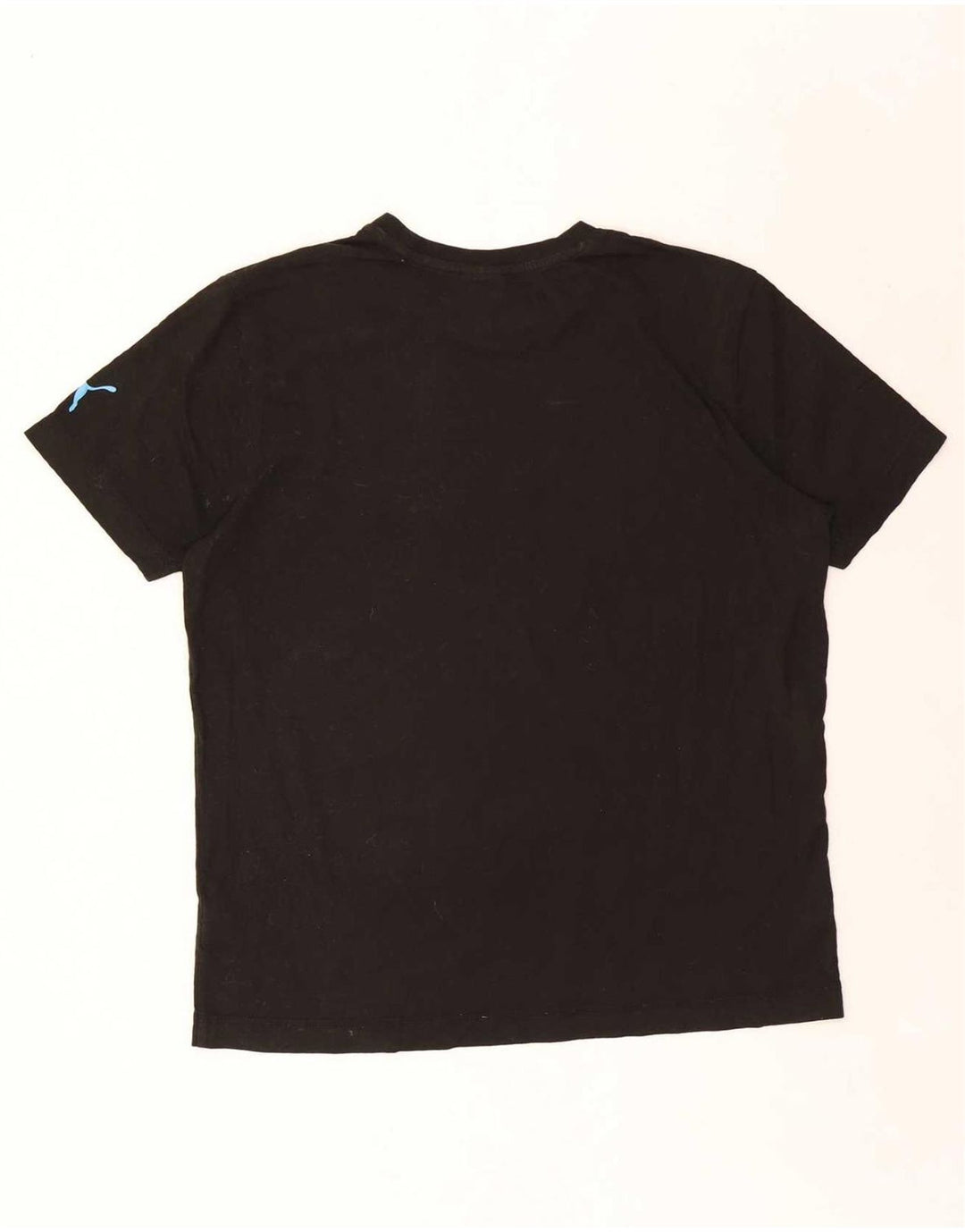 Puma Mens Graphic T-Shirt Top Grande Algodão Preto