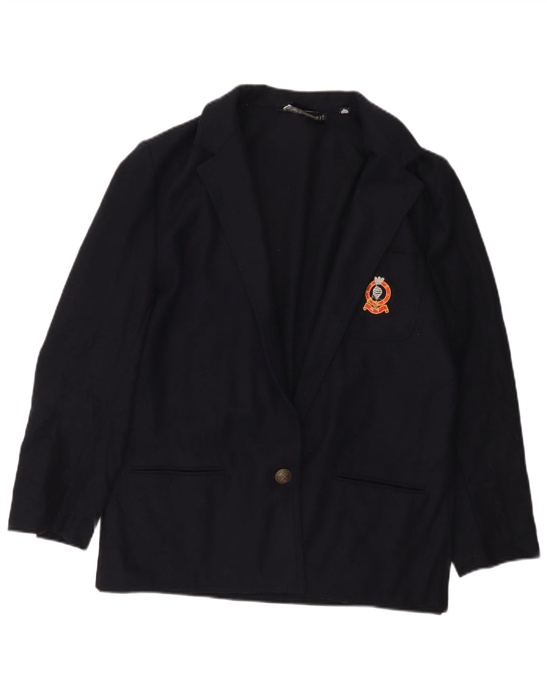 Jaqueta blazer feminina Marina Yachting com 1 botão IT 42 lã azul marinho médio