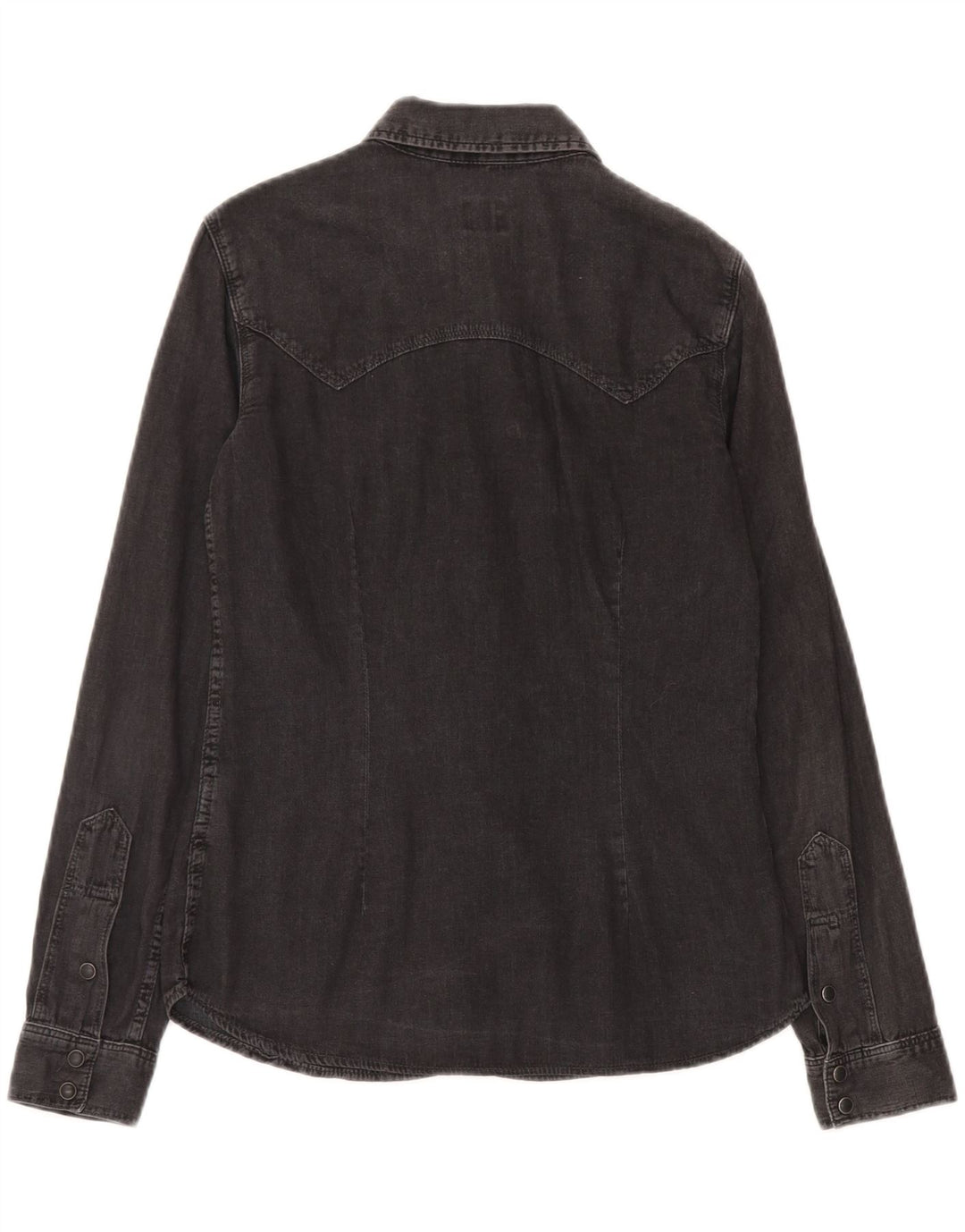 Camisa jeans feminina Lee UK 10 pequena preta