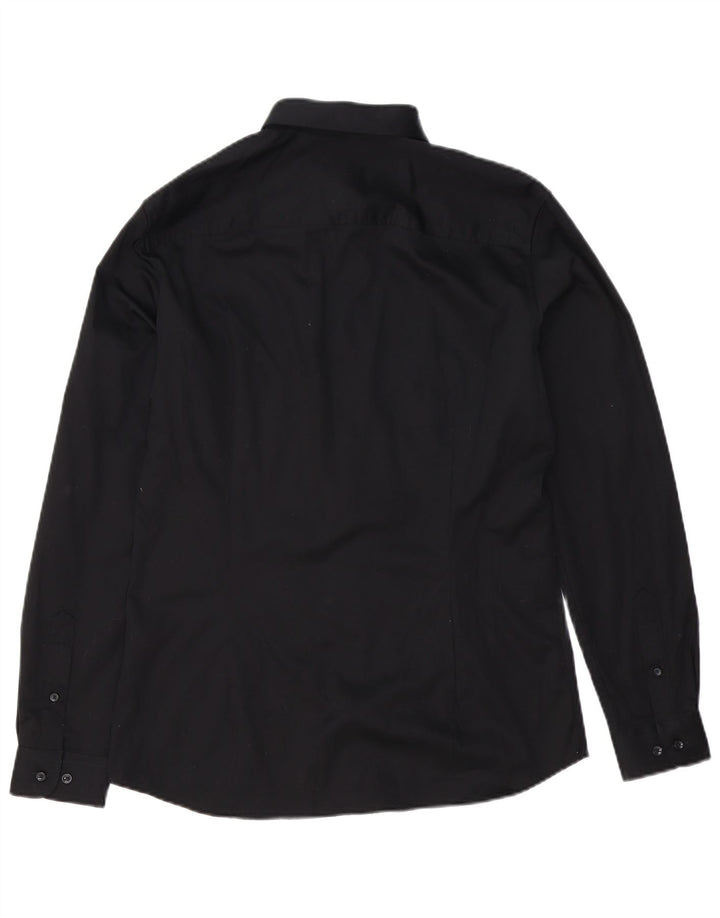 Camisa masculina Jack & Jones grande algodão preto