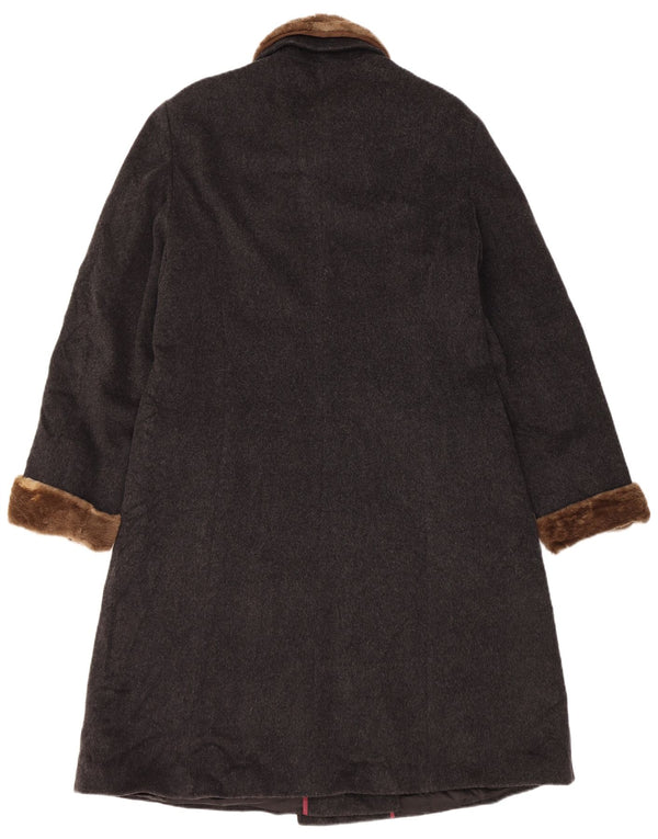 Dolomiten Womens Double Breasted Coat IT 48 XL Grey Virgin Wool