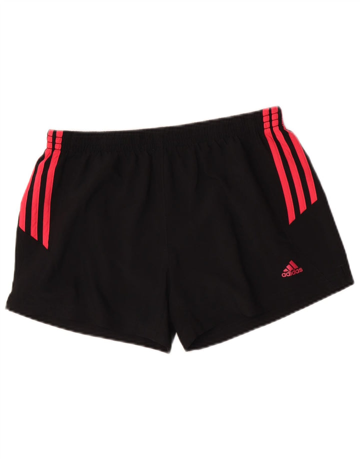 Shorts esportivos femininos Adidas UK 10 pequeno poliéster preto
