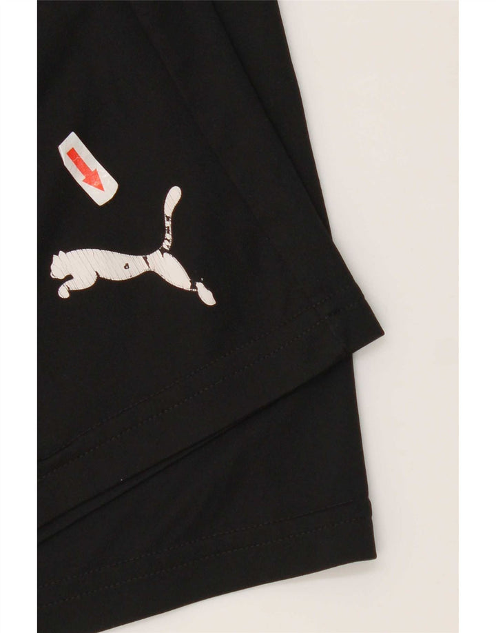 Shorts esportivos masculinos Puma médio preto