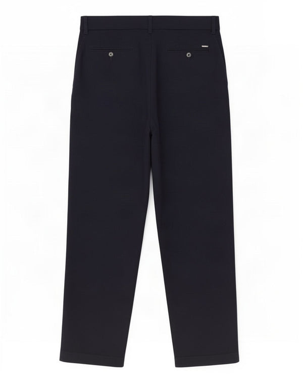 Calça chino masculina Marks & Spencer W34 L33 algodão azul marinho