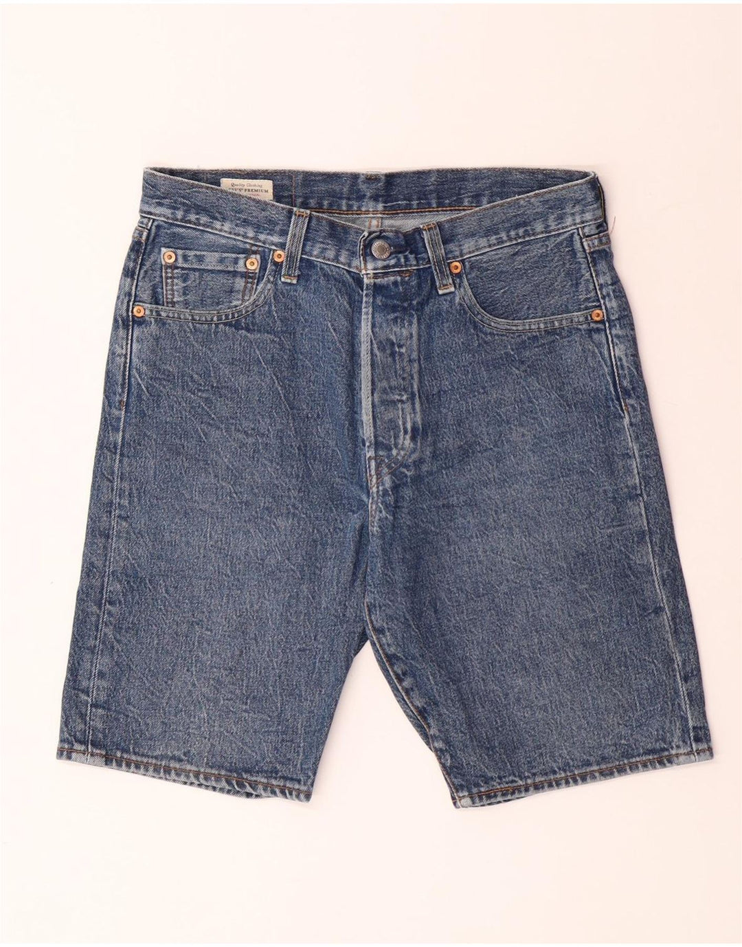 Shorts jeans masculino 501 da Levi's W30 algodão azul médio