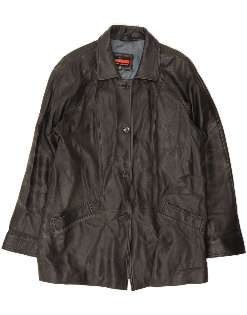 VINTAGE Womens Leather Jacket UK 14 Large Black Leather Vintage Vintage and Second-Hand Vintage from Messina Hembry 