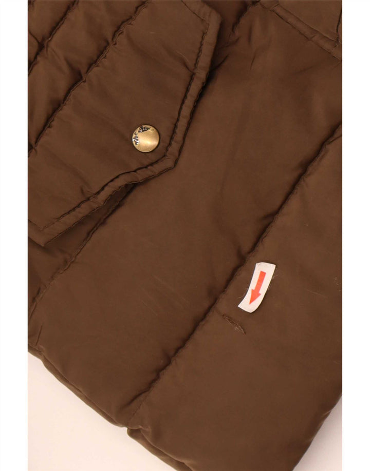 Jaqueta acolchoada com capuz para meninas Zara 11-12 anos bege