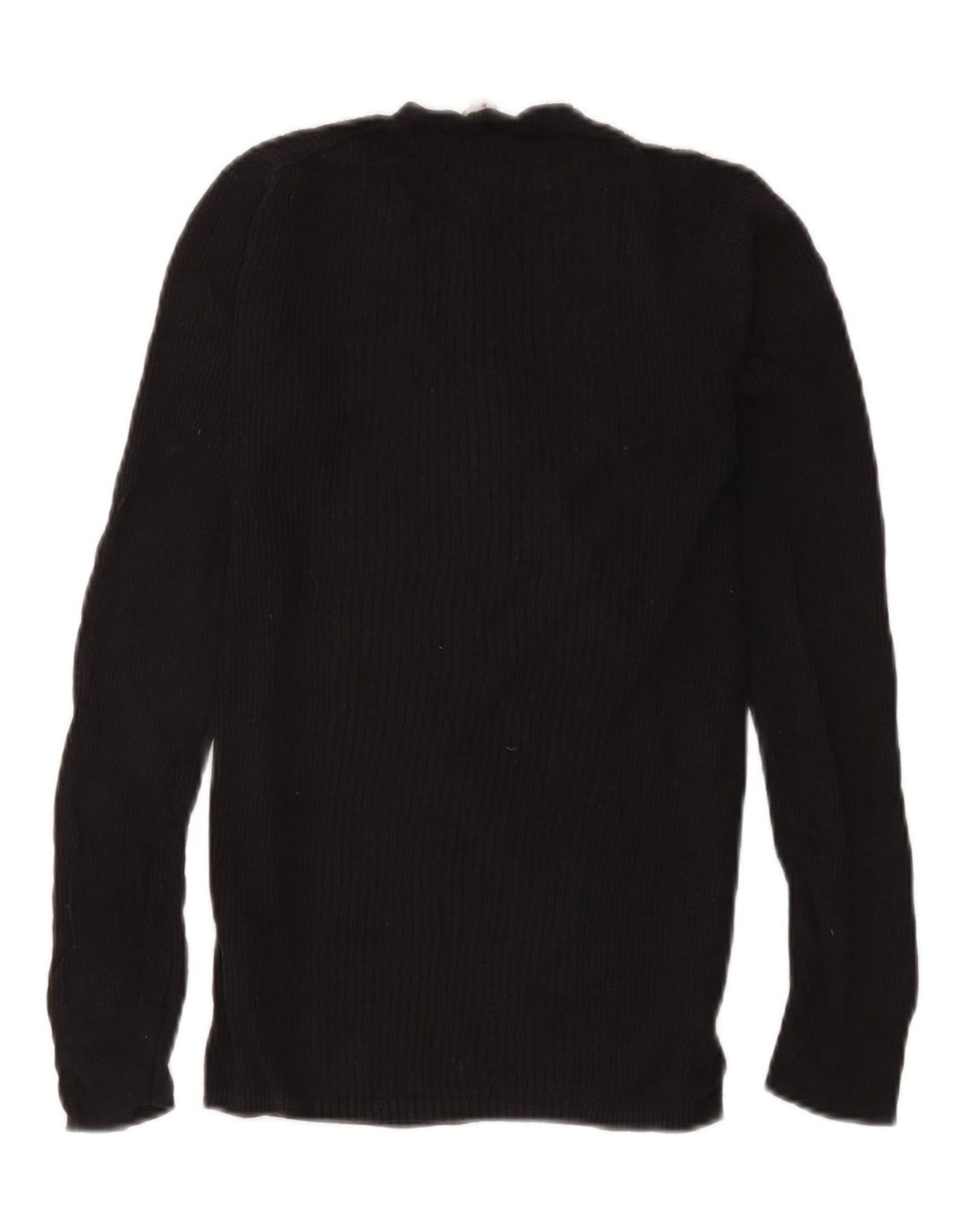 Gap Womens Knit Regular Fit Top Manga Longa Reino Unido 12 Médio Viscose Preta