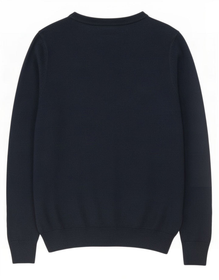 Suéter masculino Marks & Spencer com gola canoa e acrílico pequeno azul marinho