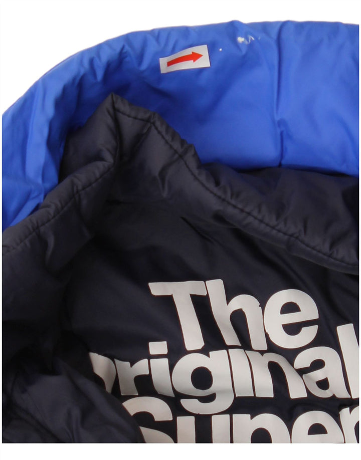 Jaqueta acolchoada feminina SUPERDRY UK 10 poliéster azul pequeno