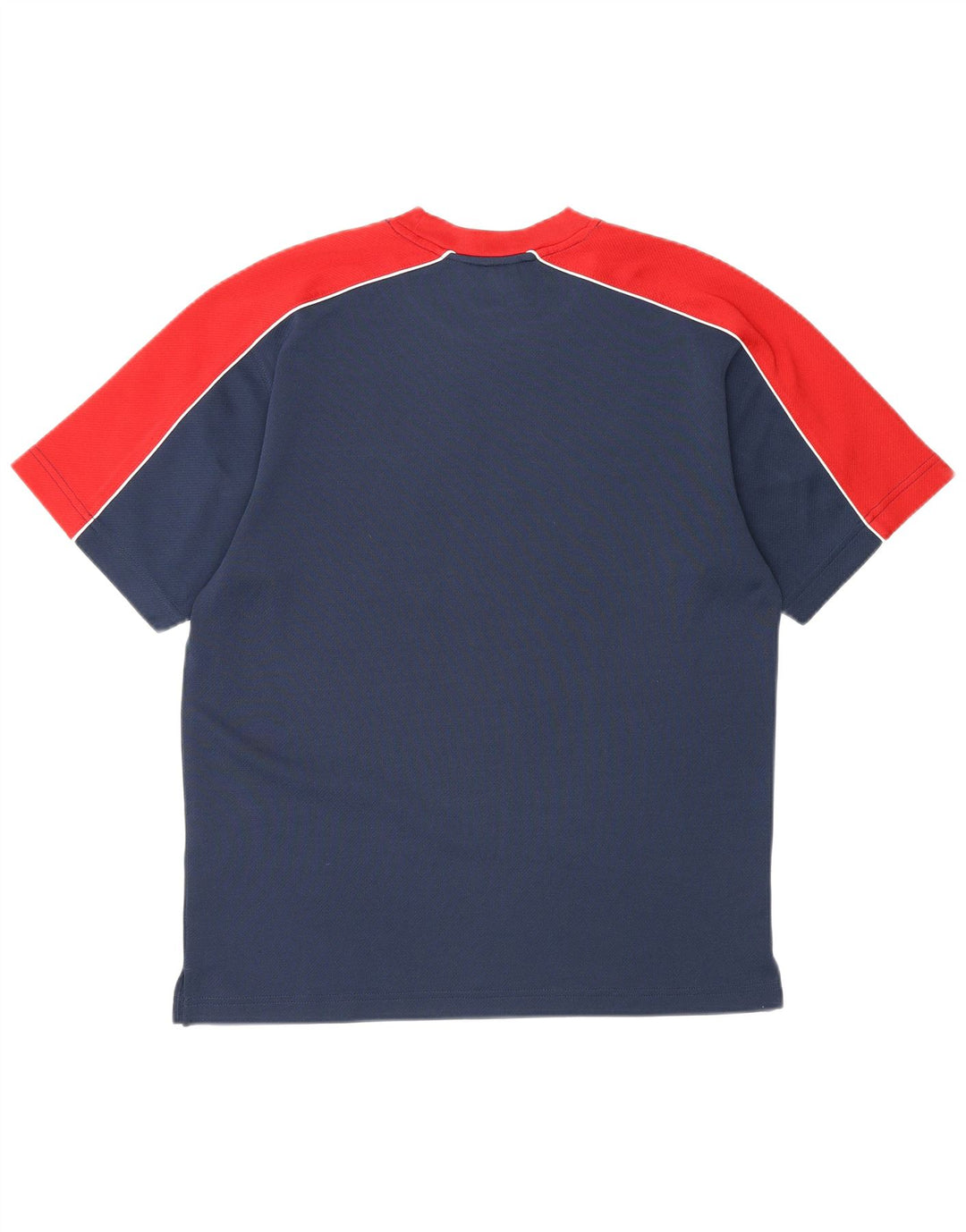 Reebok Mens T-Shirt Top Pequeno Poliéster Colorblock Azul Marinho