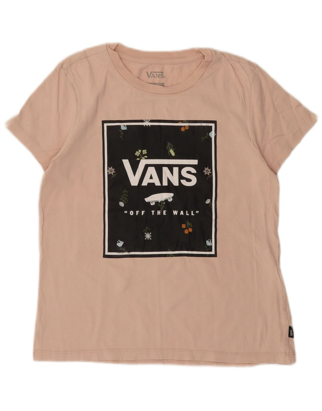 Camiseta feminina VANS com estampa gráfica UK 12 médio algodão rosa