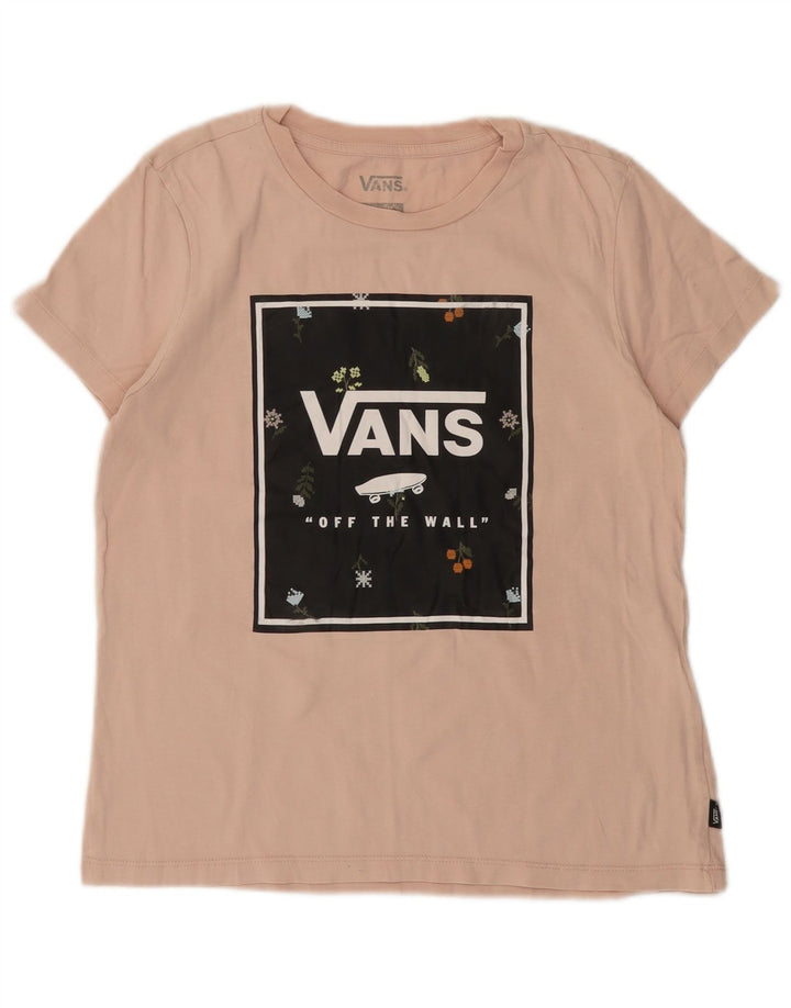 Camiseta feminina VANS com estampa gráfica UK 12 médio algodão rosa