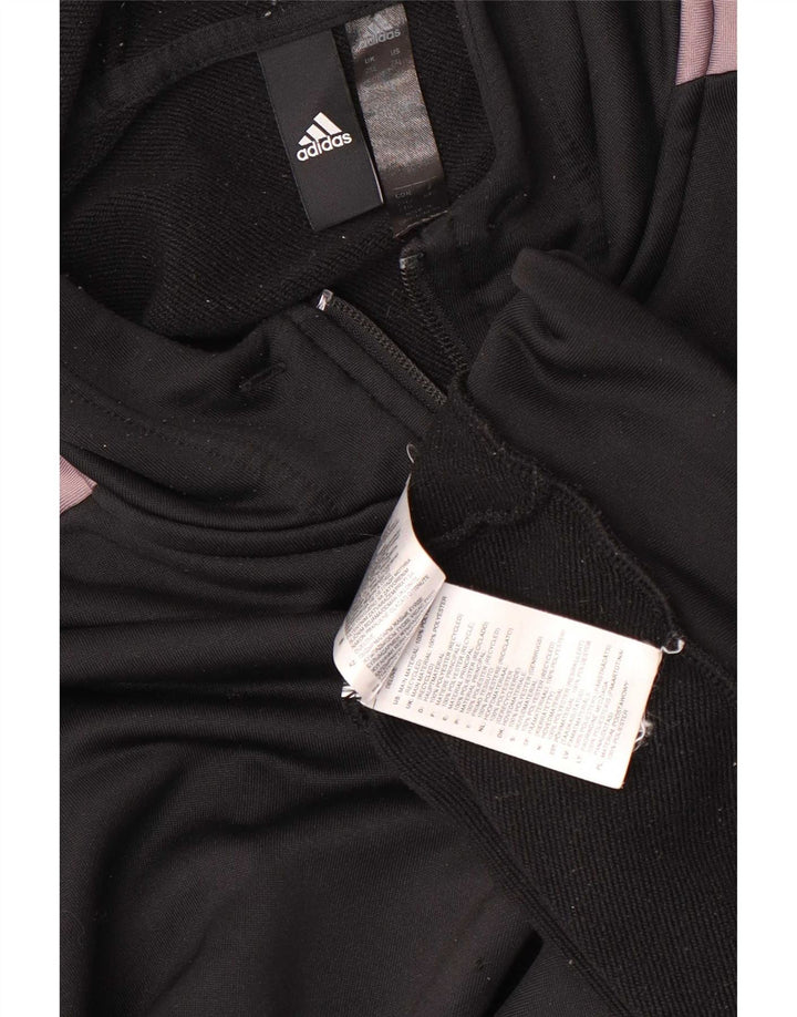 Adidas masculino zip moletom com capuz 2XL poliéster preto