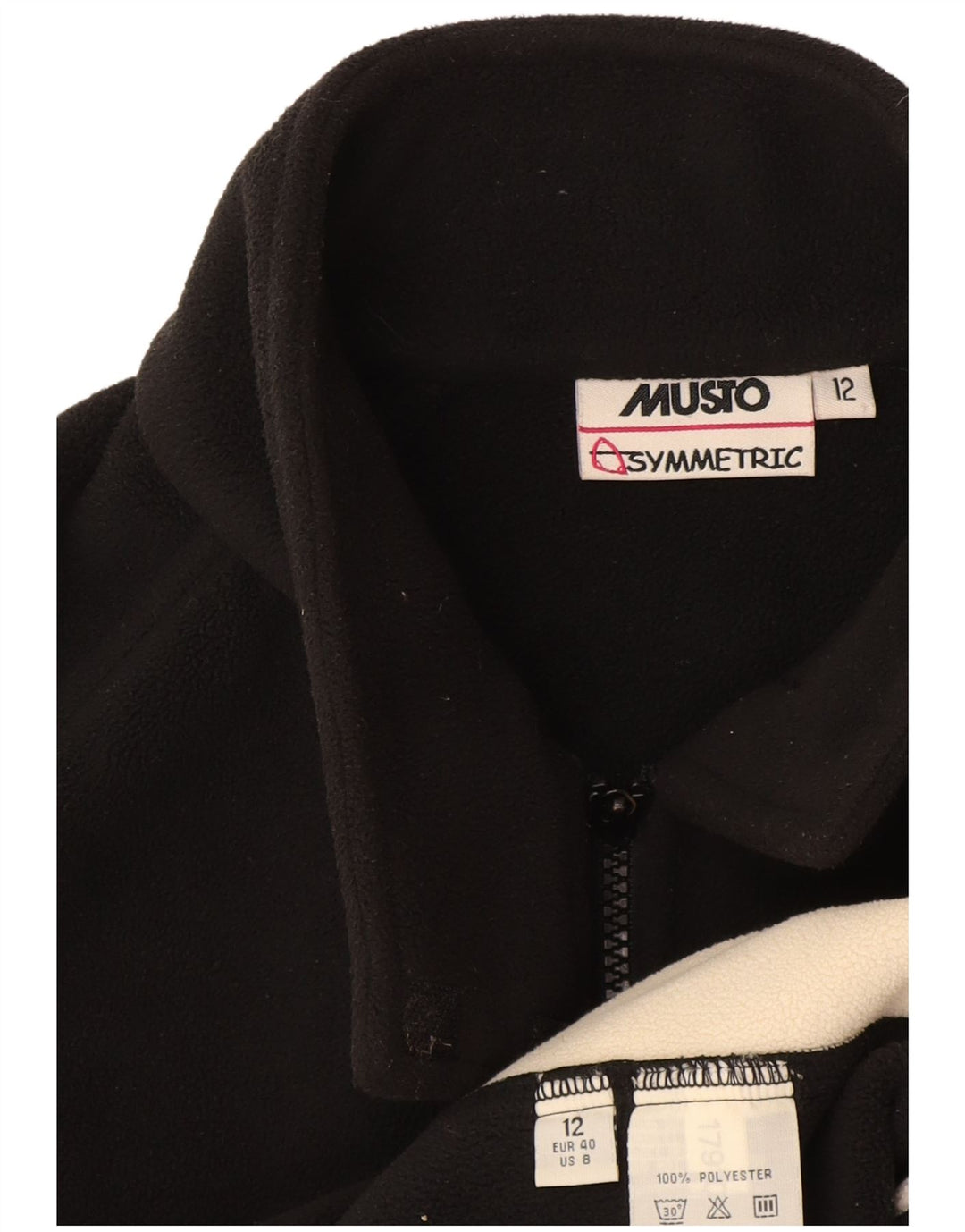 Musto Womens Fleece Gilet UK 12 Médio Preto Colourblock Poliéster