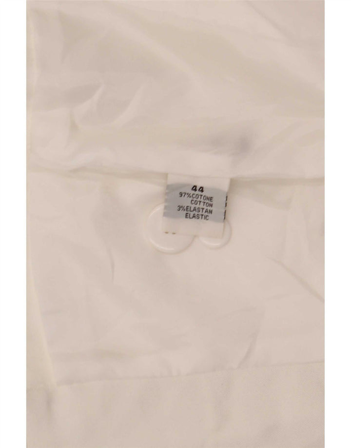 Jaqueta blazer feminina vintage com 1 botão IT 44 algodão branco médio