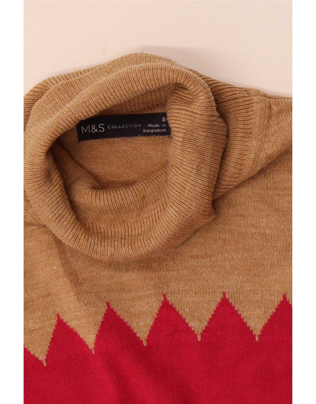 Suéter feminino Marks & Spencer com gola redonda Reino Unido 8 pequeno multicolorido