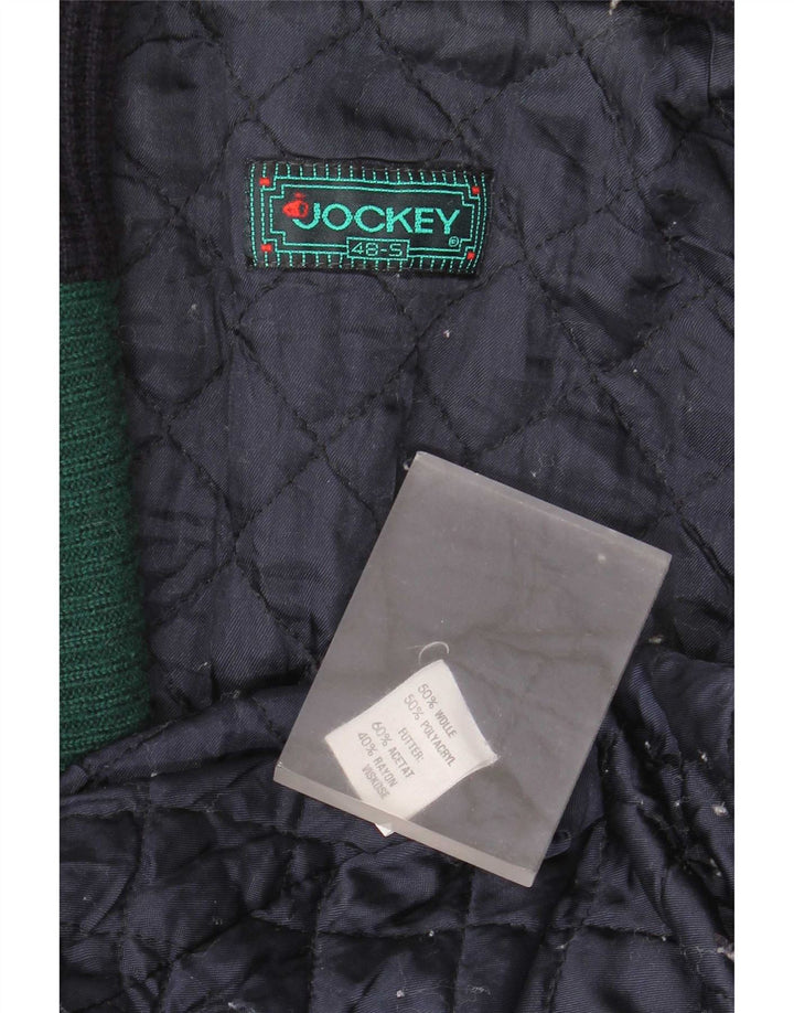 Jockey Mens Knit Bomber Jacket EU 48 Pequeno Azul Marinho Poliacrílico