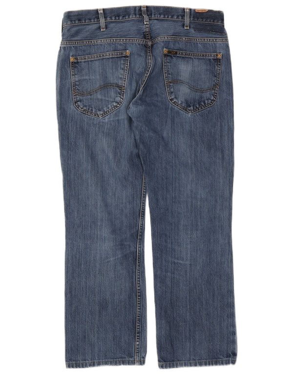 Lee Womens Knox Straight Jeans W36 L27 Azul Algodão