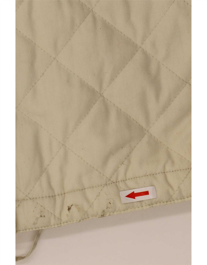 Jaqueta acolchoada feminina vintage IT 54 2XL bege