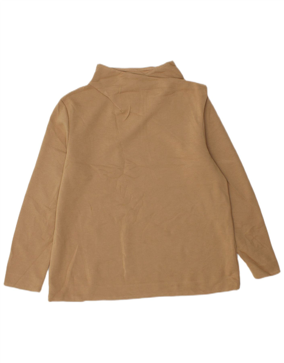 Cos Womens Top Manga Longa UK 14 Poliéster Bege Médio