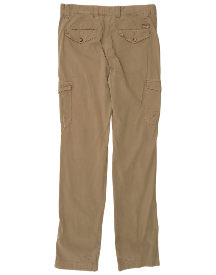 Calça Carrera Masculina Reta Cargo IT 48 Médio W33 L34 Algodão Bege