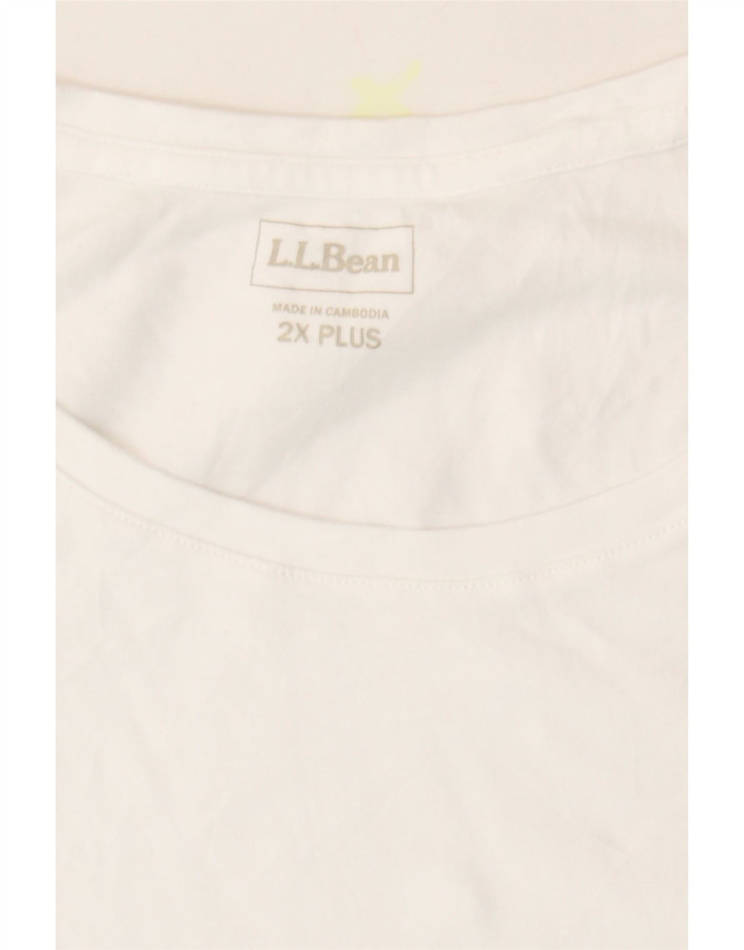 L.L.BEAN Womens T-Shirt Top UK 20 2XL White Cotton Vintage L.L.Bean and Second-Hand L.L.Bean from Messina Hembry 