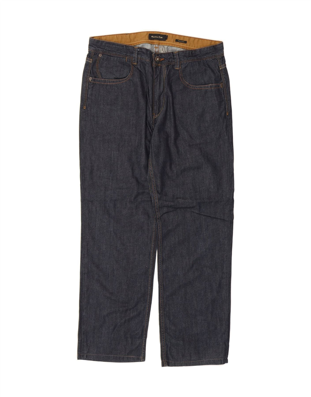 MASSIMO DUTTI Mens Straight Jeans EU 42 Large W32 L27 Navy Blue Cotton Vintage Massimo Dutti and Second-Hand Massimo Dutti from Messina Hembry 
