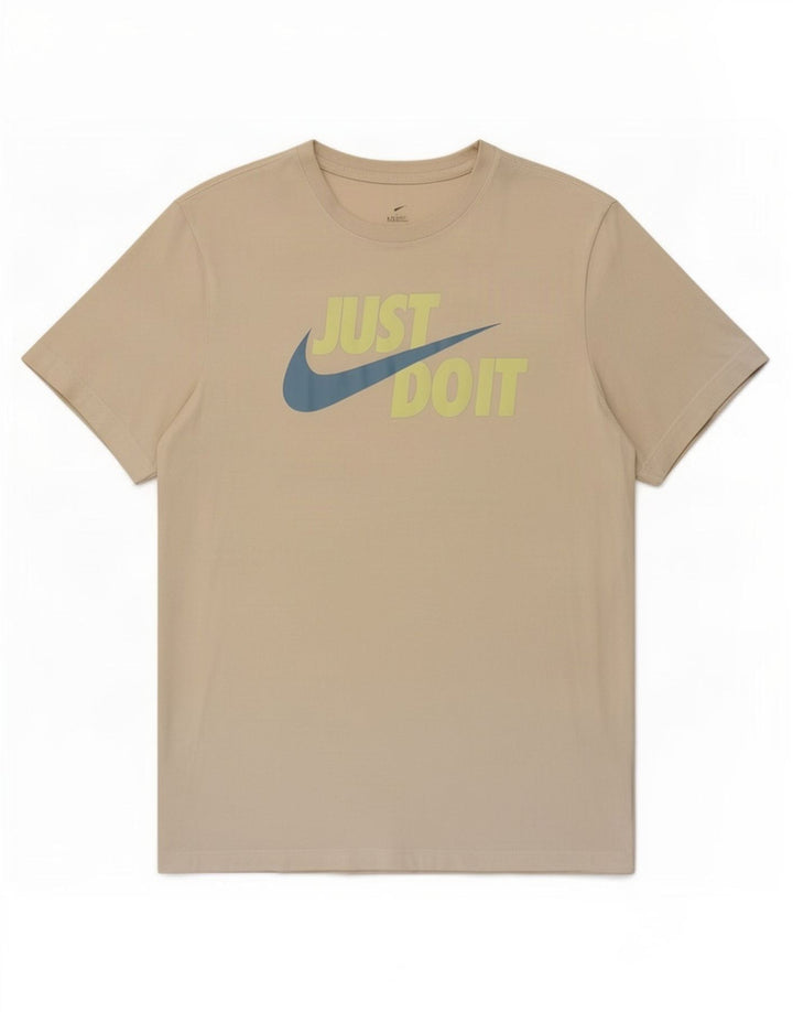 Camiseta Nike masculina gráfica Top médio algodão bege